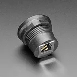 RJ-12 or RJ-11 Telephone Round Panel Mount Adapter Plug - Image 1