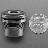 RJ-12 or RJ-11 Telephone Round Panel Mount Adapter Plug - Image 3
