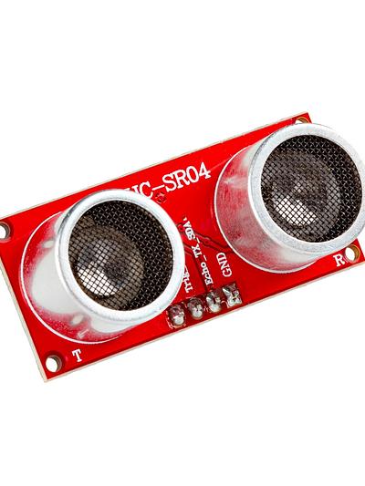 Ultrasonic Distance Sensor - 3.3V (HC-SR04), 180° (red) - SparkFun Electronics