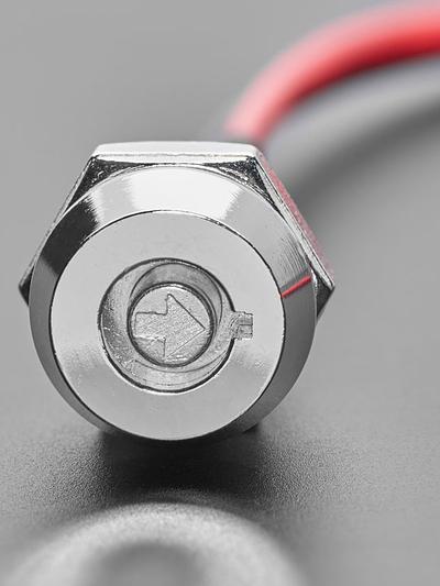 Momentary On/Off Round Key Lock Switch - 12mm Diameter