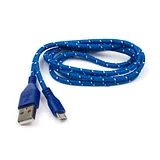 USB Patterned Fabric Cable - A/MicroB 1m - Image 2