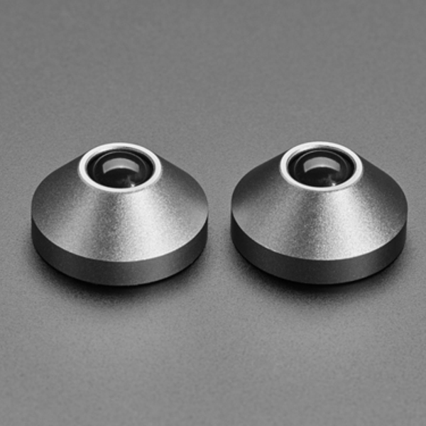 Gray Anodized Aluminum Bumper Feet - Pack of 2