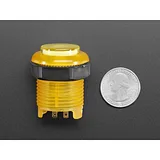 Arcade Button with LED - 30mm Translucent Yellow - Image 2