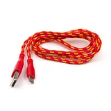 USB Patterned Fabric Cable - A/MicroB 1m - Image 4