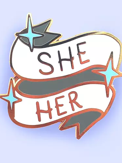 She/Her Pronoun Lapel Pin