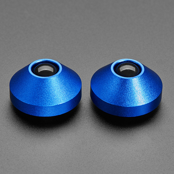 Blue Anodized Aluminum Bumper Feet - Pack of 2