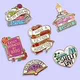 I Have A Fiction Addiction Lapel Pin - Image 6