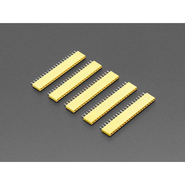 20-pin 0.1 Female Header - Yellow - 5 pack