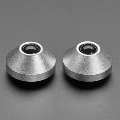 Silver Anodized Aluminum Bumper Feet - Pack of 2