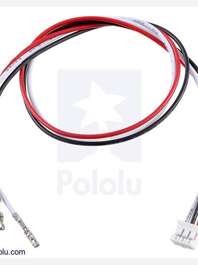 3-Pin Female JST PH-Style Cable (30 cm) with Female Pins for 0.1 Housings