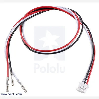 3-Pin Female JST PH-Style Cable (30 cm) with Female Pins for 0.1 Housings