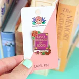 Easily Distracted By Books Lapel Pin - Image 2