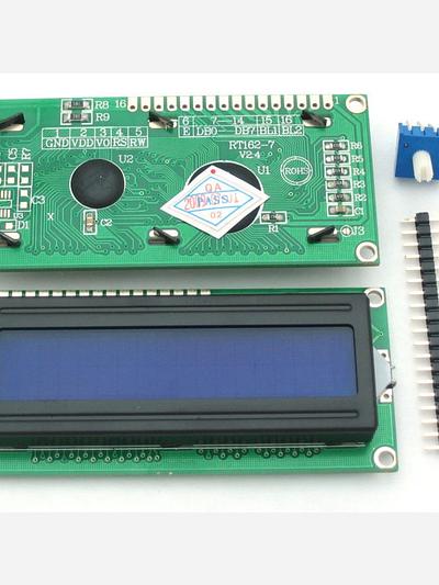 Standard LCD 16x2 + extras [white on blue]