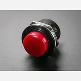 16mm Panel Mount Momentary Pushbutton - Burgundy - Image 1