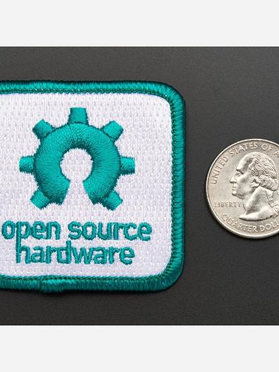 Open source hardware - Skill badge, iron-on patch