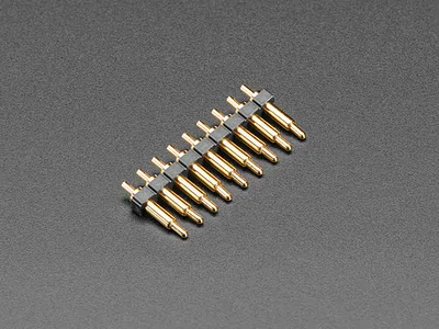Through Hole Inline Pogo Pin Header - 9 Pins with 0.1" Spacing