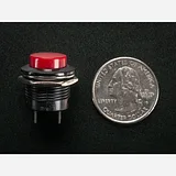 16mm Panel Mount Momentary Pushbutton - Burgundy - Image 3