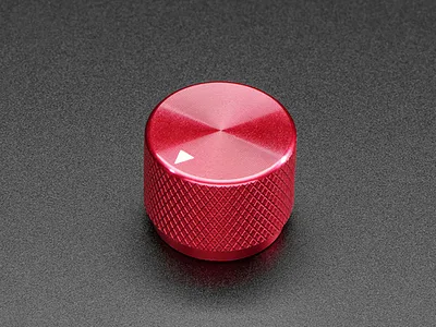 Anodized Aluminum Machined Knob - Red - 20mm Diameter