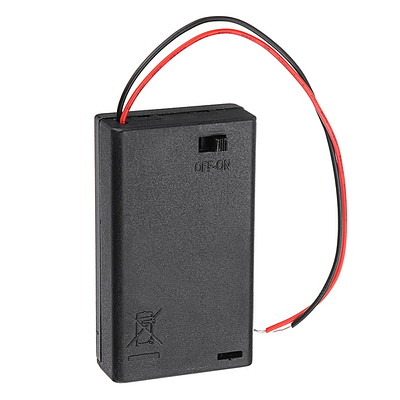 3-AAA Battery Holder, Enclosed with Switch