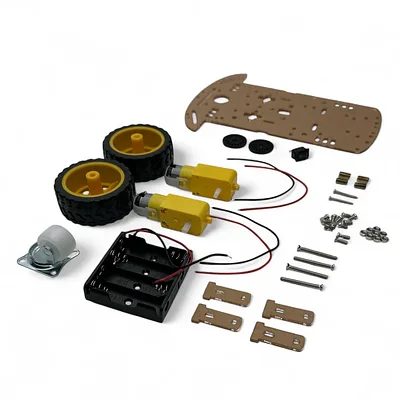 Robot Chassis base with 2 wheels with AA-Battery Pack