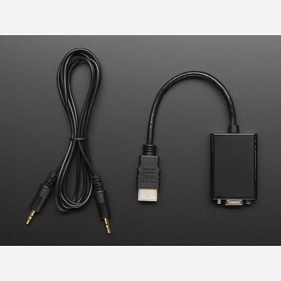 HDMI to VGA Video Adapter and 3.5mm Male/Male Stereo Cable