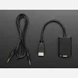HDMI to VGA Video Adapter and 3.5mm Male/Male Stereo Cable - Image 1