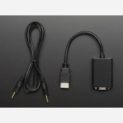 HDMI to VGA Video Adapter and 3.5mm Male/Male Stereo Cable