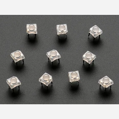 Diffused 'Piranha' Super-flux RGB (tri-color) LED (10 pack)