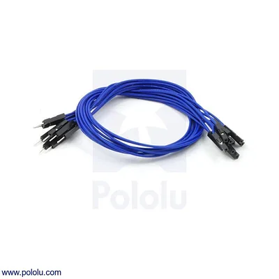 Premium Jumper Wire 10-Pack M-F 12 Blue
