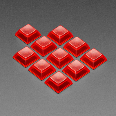 Translucent Red DSA Keycaps for MX Compatible Switches - 10 pack
