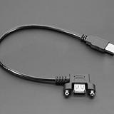 Panel Mount USB Cable - USB A Plug to USB A Right Angle Socket - Image 6