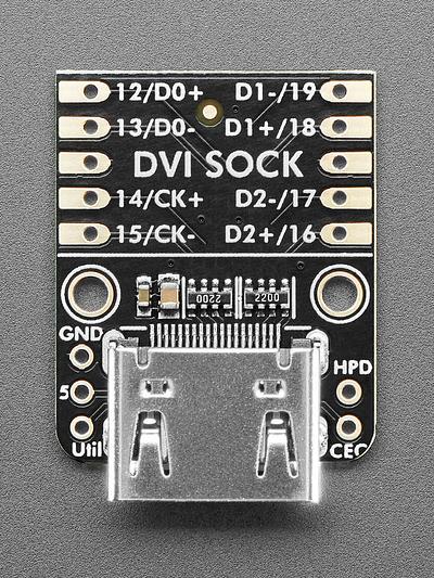 Adafruit DVI Sock for Pico - Works with HDMI Displays
