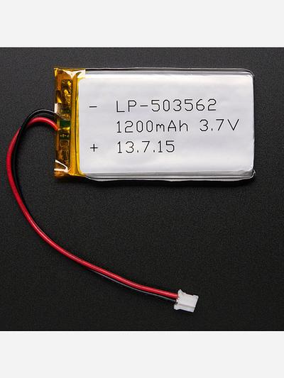 Lithium Ion Polymer Battery - 3.7v 1200mAh