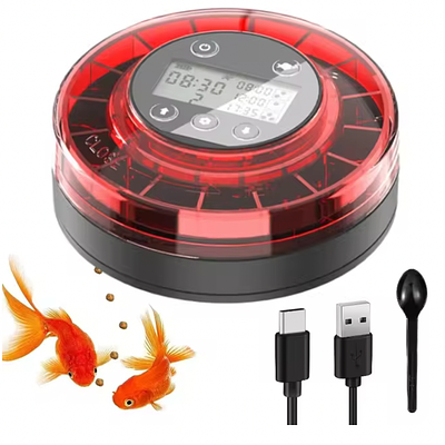 Automatic Fish Feeder Rechargeable