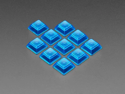 Translucent Blue DSA Keycaps for MX Compatible Switches