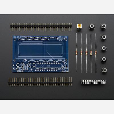 Adafruit I2C Controlled + Keypad Shield Kit for 16x2 LCD