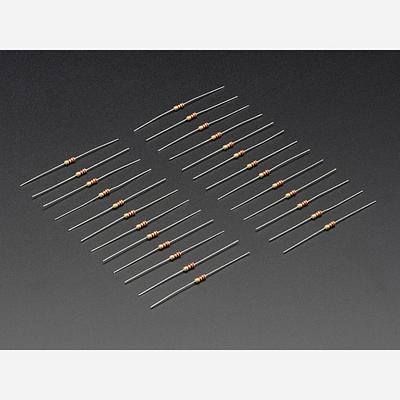 Through-Hole Resistors - 2.2K ohm 5% 1/4W - Pack of 25