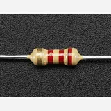 Through-Hole Resistors - 2.2K ohm 5% 1/4W - Pack of 25 - Image 3
