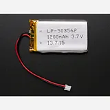 Lithium Ion Polymer Battery - 3.7v 1200mAh - Image 2
