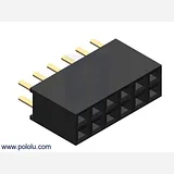 0.100 (2.54 mm) Female Header: 2x6-Pin, Straight - Image 2