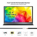 MF156C 15.6 Inch 1080P IPS 1920 x 1080 Portable Monitor Full HD USB Type C HDMI Display with Smart Cover - Image 2