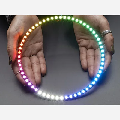 NeoPixel 1/4 60 Ring - 5050 RGBW LED w/ Integrated Drivers [Cool White - ~6000K]