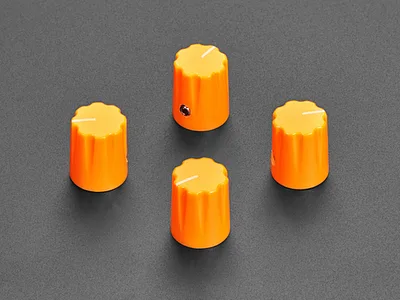 Orange Micro Potentiometer Knob - 4 pack