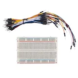 MB102 400 Mini Breadboard Point Solderless Prototype PCB Board + 65pcs Flexible Jumper Cable Wires - Image 1