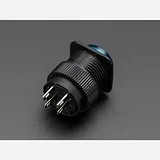 16mm Illuminated Pushbutton - Blue Latching On/Off Switch - Image 6