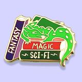 Fantasy Magic Scifi Book Lapel Pin - Image 1