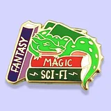 Fantasy Magic Scifi Book Lapel Pin - Image 1
