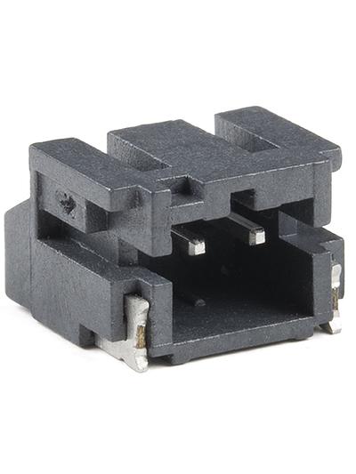 JST Right-Angle SMD Connector - 2 Pin, Black
