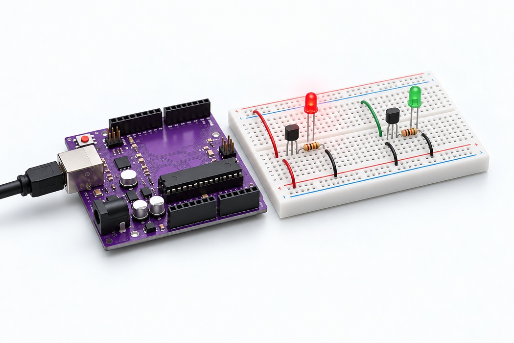 Switch LEDs with NPN transistors