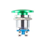 16mm Metal Mushroom Head Pushbutton - Green - Image 3